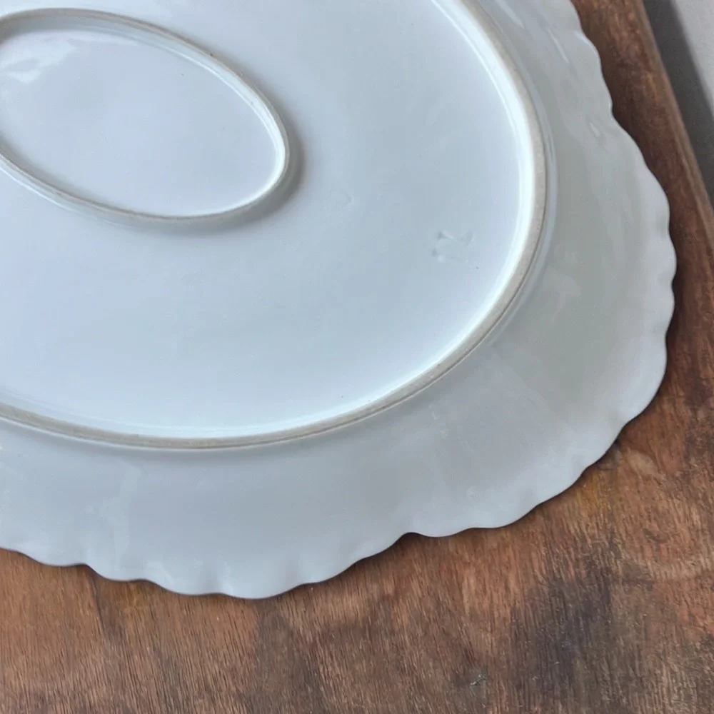 Haviland & Co. Limoges France Ranson Gold Trim w. Well Oval Serving Platter 16